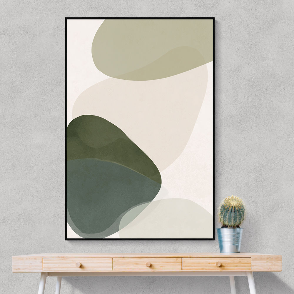 Minimalist Abstract Art Featuring Soft Pebble-Like 59