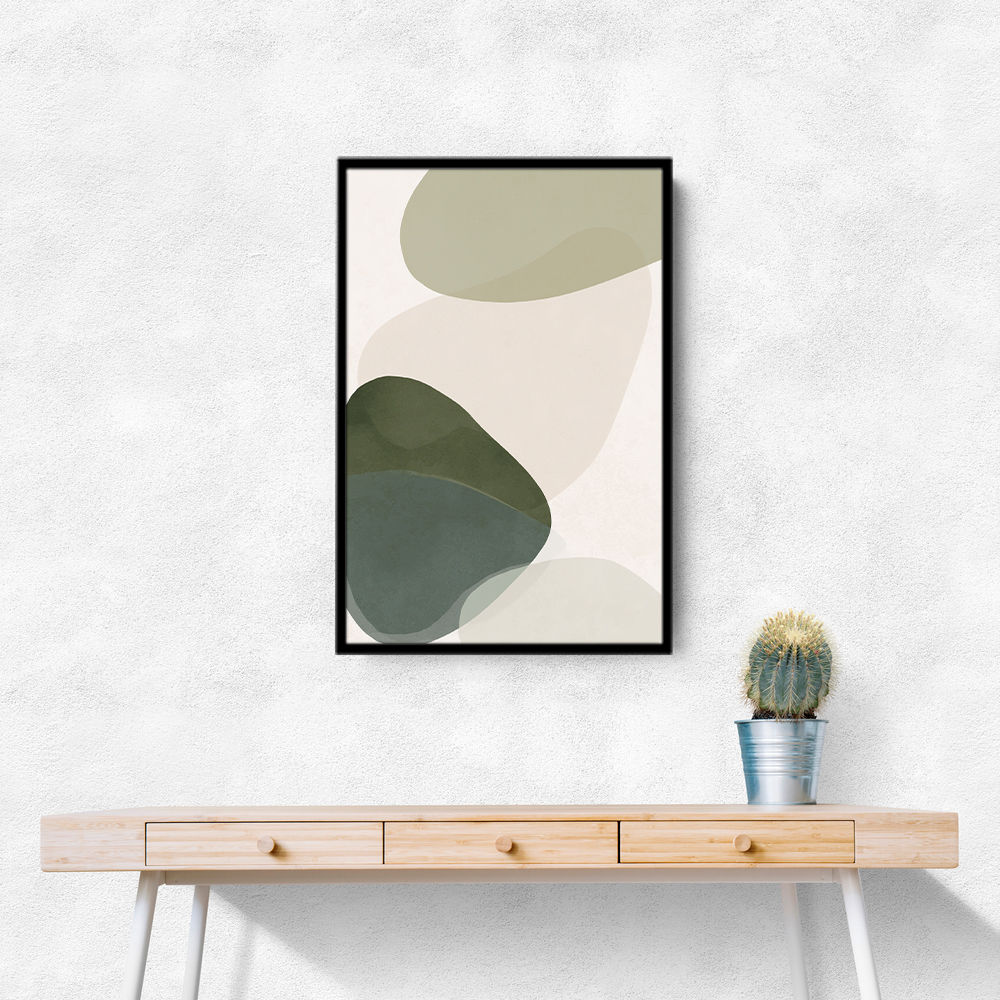 Minimalist Abstract Art Featuring Soft Pebble-Like 59