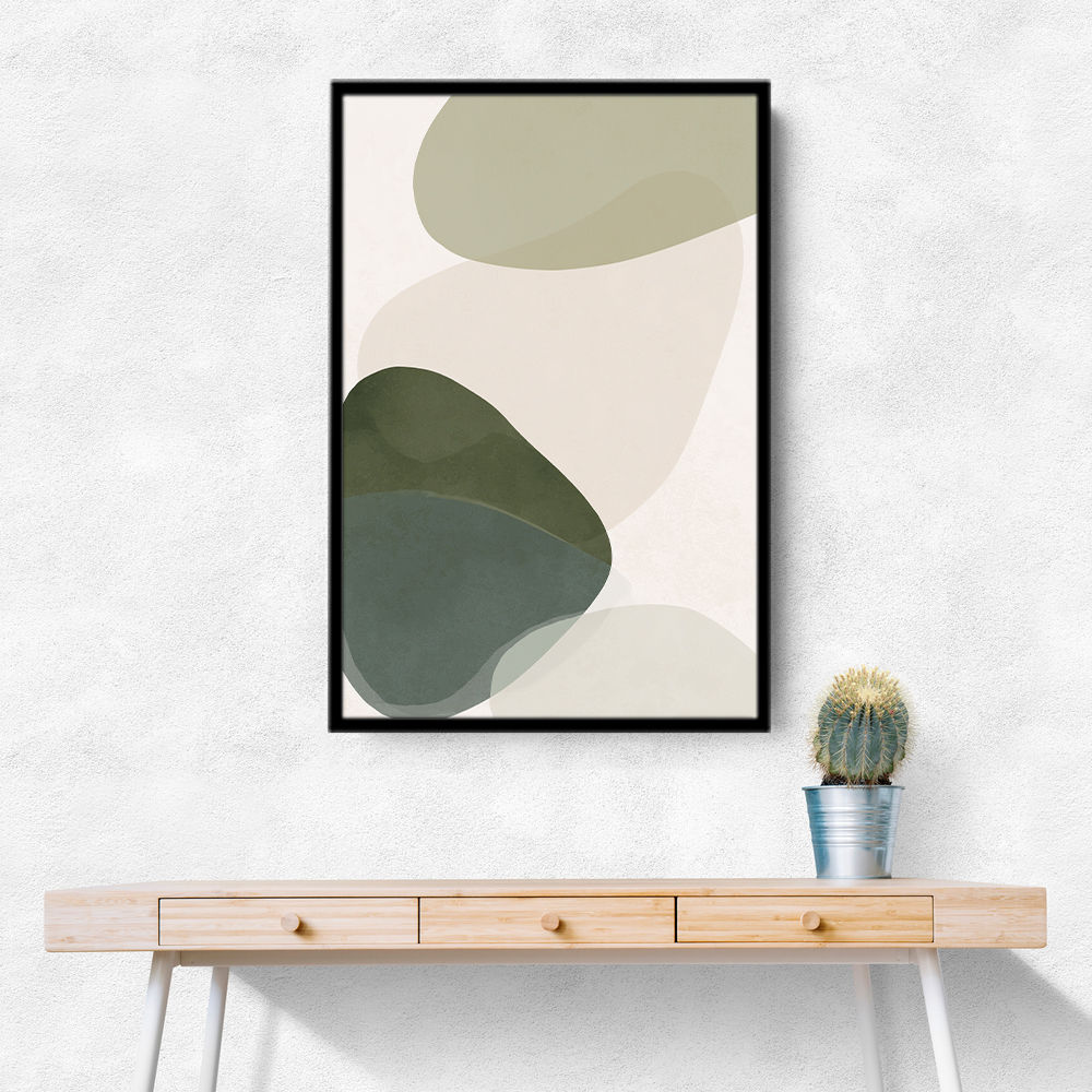 Minimalist Abstract Art Featuring Soft Pebble-Like 59