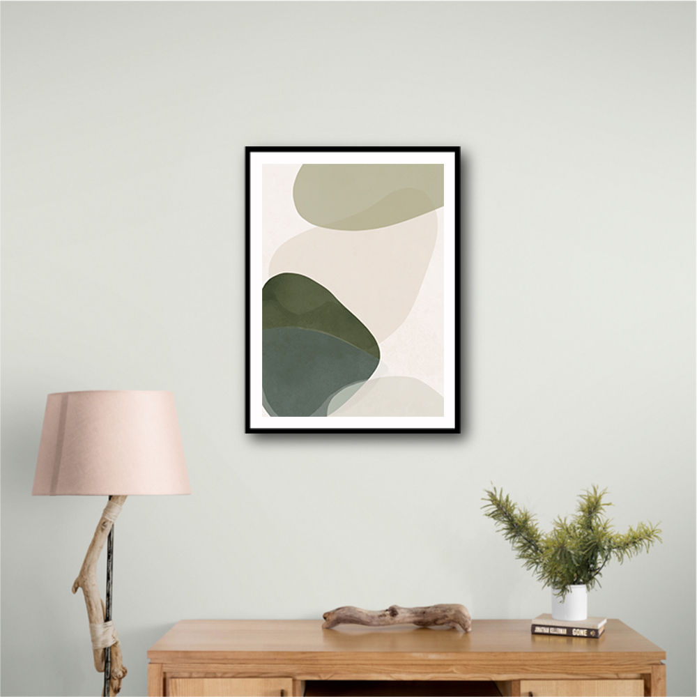 Minimalist Abstract Art Featuring Soft Pebble-Like 59