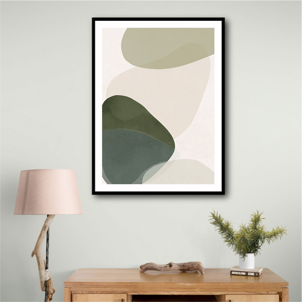 Minimalist Abstract Art Featuring Soft Pebble-Like 59