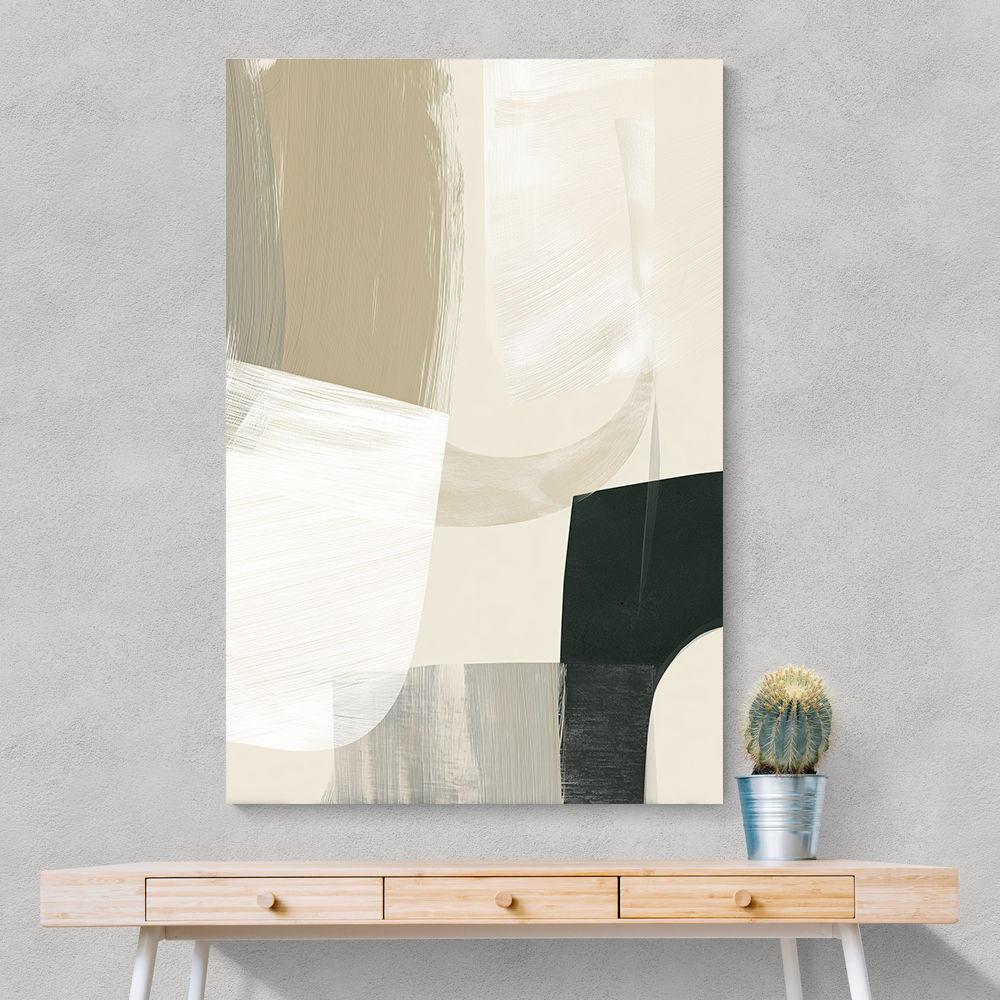 Minimalist Abstract Collage With Overlapping Organic Shapes 14