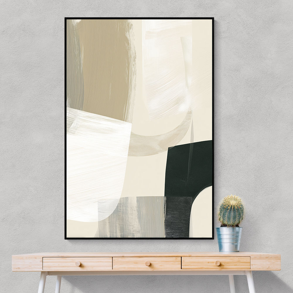 Minimalist Abstract Collage With Overlapping Organic Shapes 14