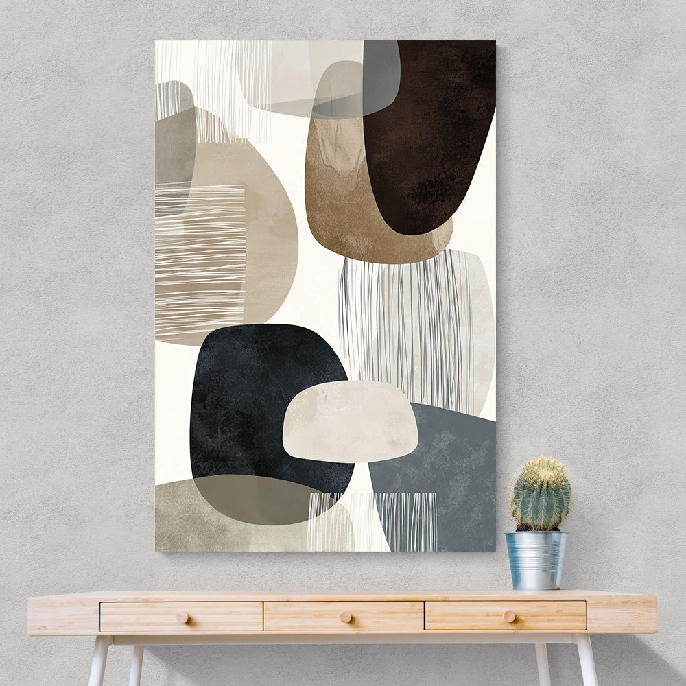 Minimalist Abstract Collage With Overlapping Organic Shapes 19 Minimalist Abstract Collage With Overlapping Organic Shapes 19