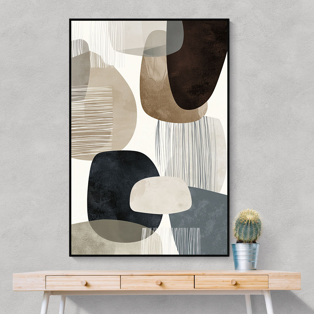 Minimalist Abstract Collage With Overlapping Organic Shapes 19 Minimalist Abstract Collage With Overlapping Organic Shapes 19
