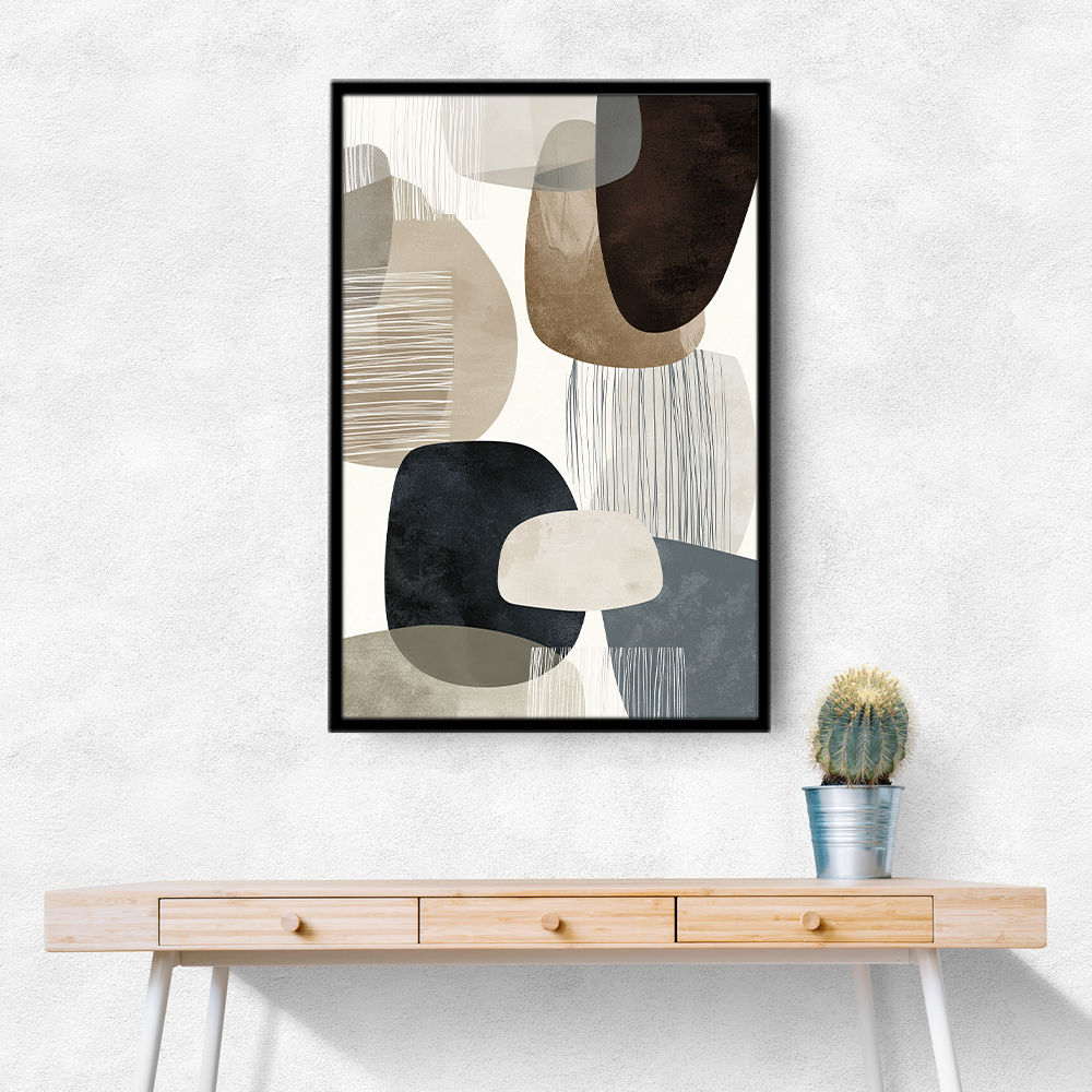 Minimalist Abstract Collage With Overlapping Organic Shapes 19 Minimalist Abstract Collage With Overlapping Organic Shapes 19