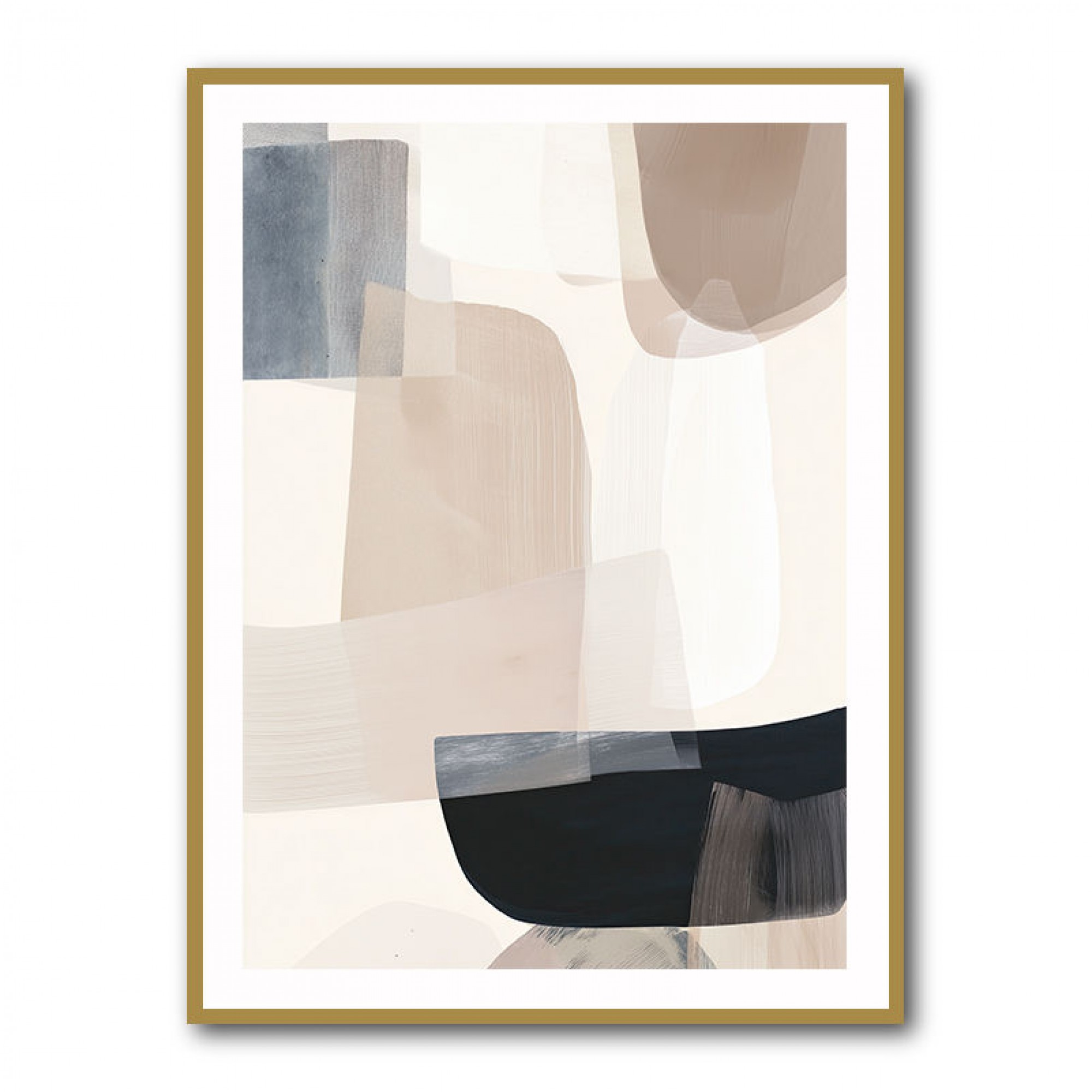 Minimalist Abstract Collage With Overlapping Organic Shapes 20 Wall Art