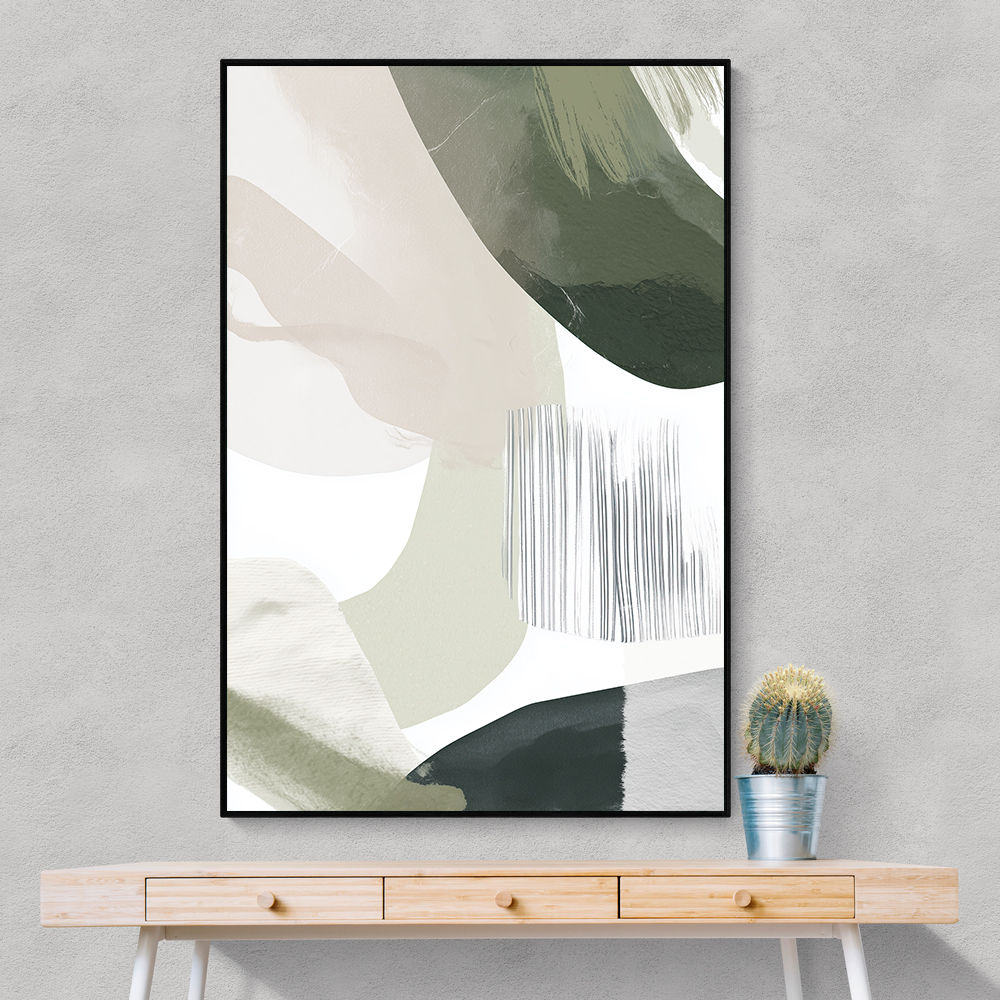 Minimalist Abstract Collage With Overlapping Organic Shapes 21