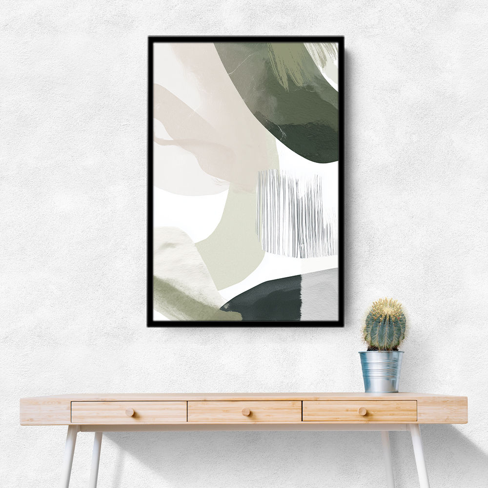 Minimalist Abstract Collage With Overlapping Organic Shapes 21