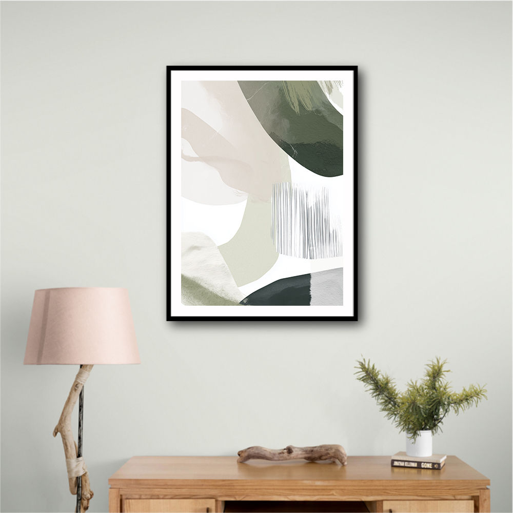 Minimalist Abstract Collage With Overlapping Organic Shapes 21