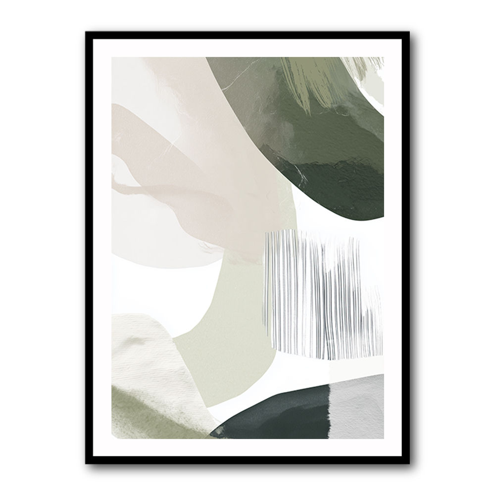 Minimalist Abstract Collage With Overlapping Organic Shapes 21