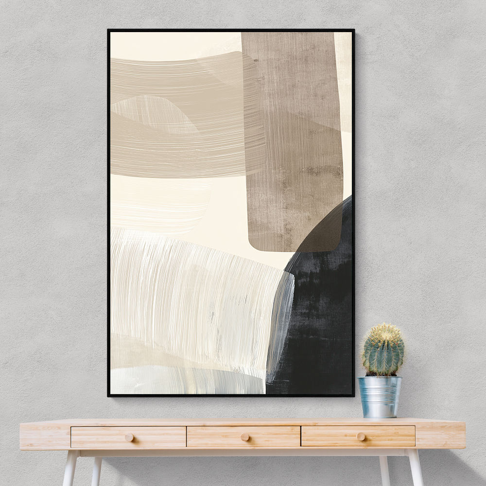 Minimalist Abstract Collage With Overlapping Organic Shapes 22
