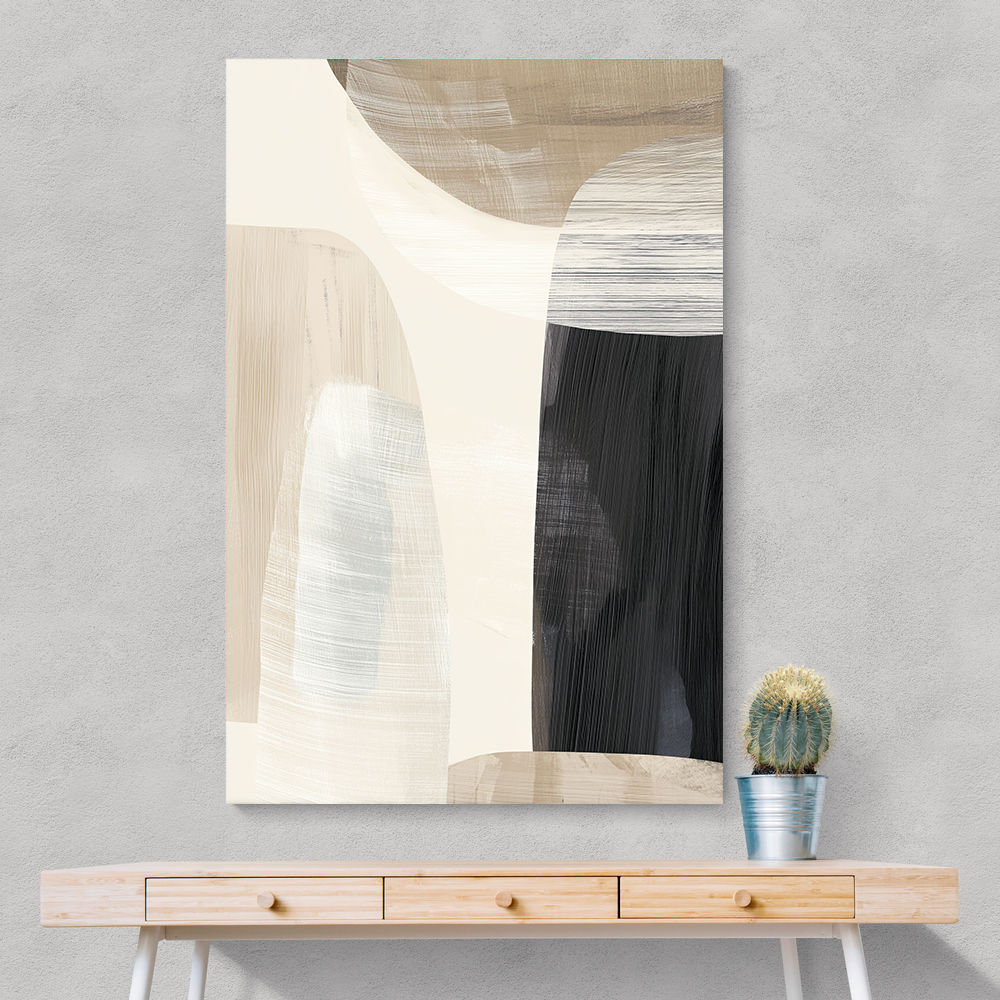 Minimalist Abstract Collage With Overlapping Organic Shapes 23