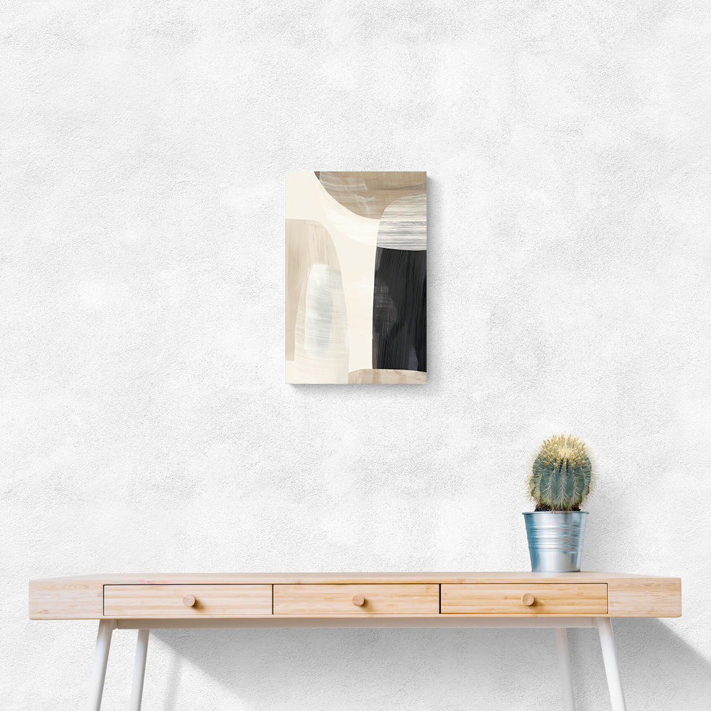 Minimalist Abstract Collage With Overlapping Organic Shapes 23