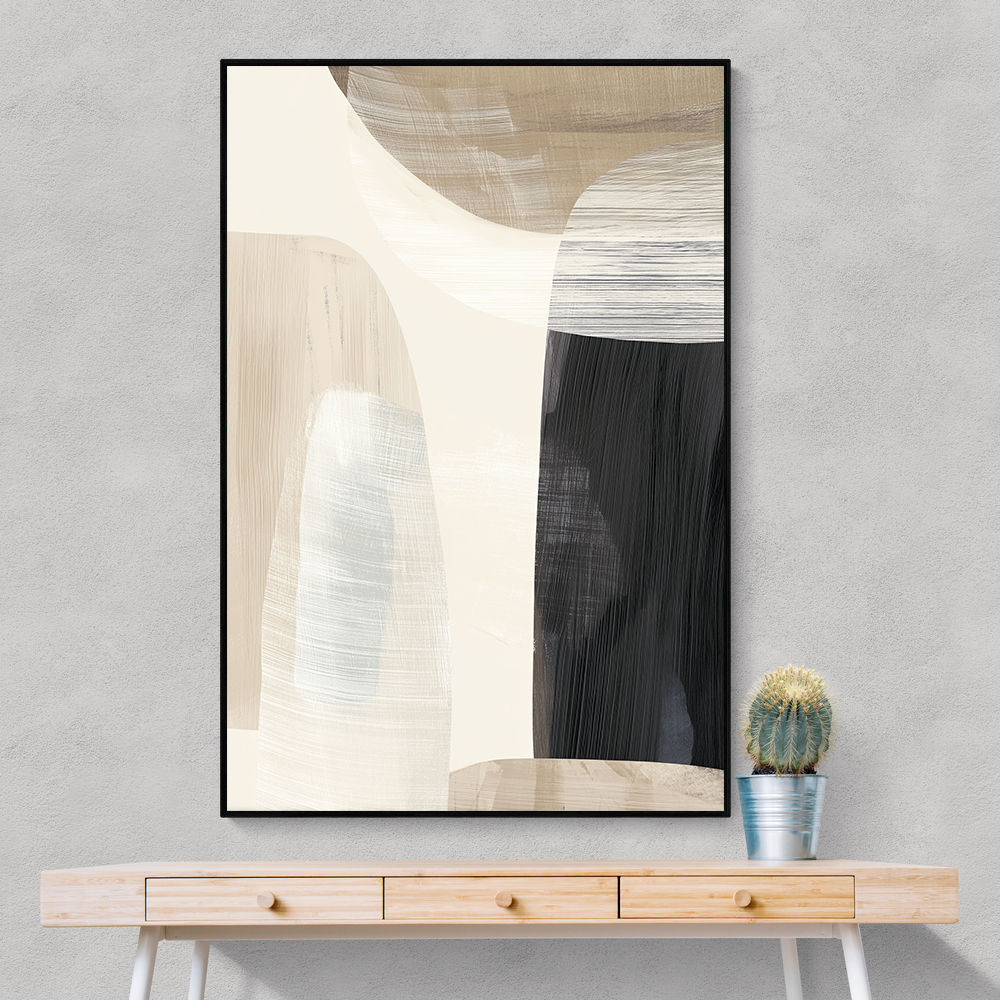 Minimalist Abstract Collage With Overlapping Organic Shapes 23