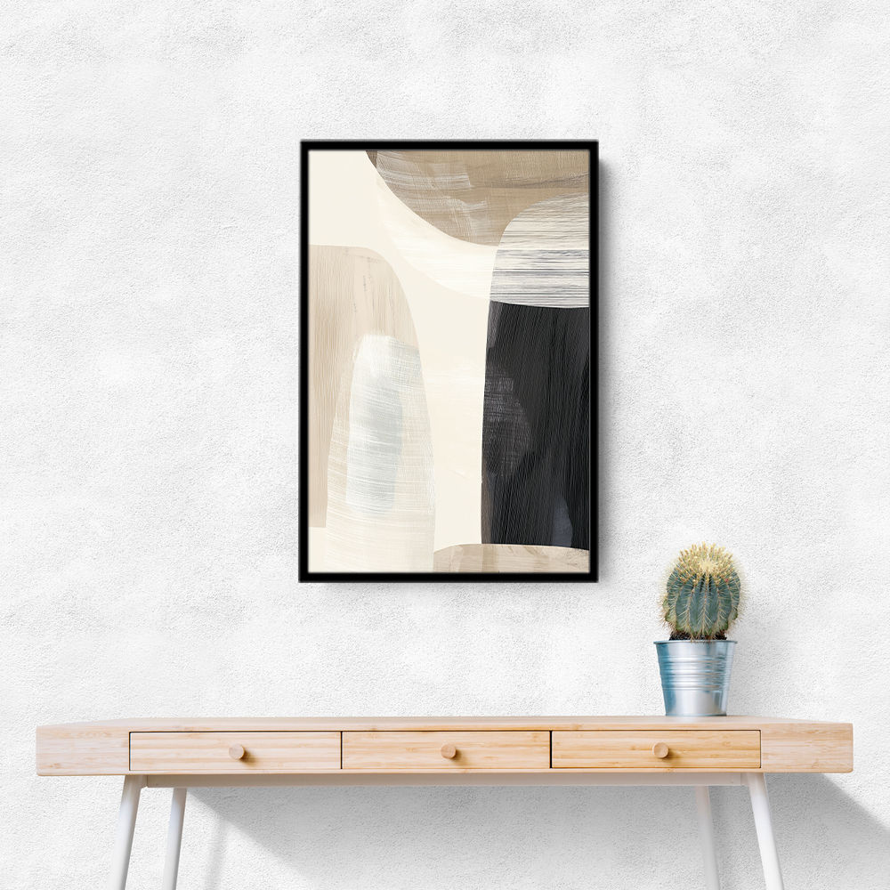 Minimalist Abstract Collage With Overlapping Organic Shapes 23