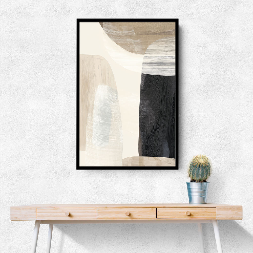 Minimalist Abstract Collage With Overlapping Organic Shapes 23