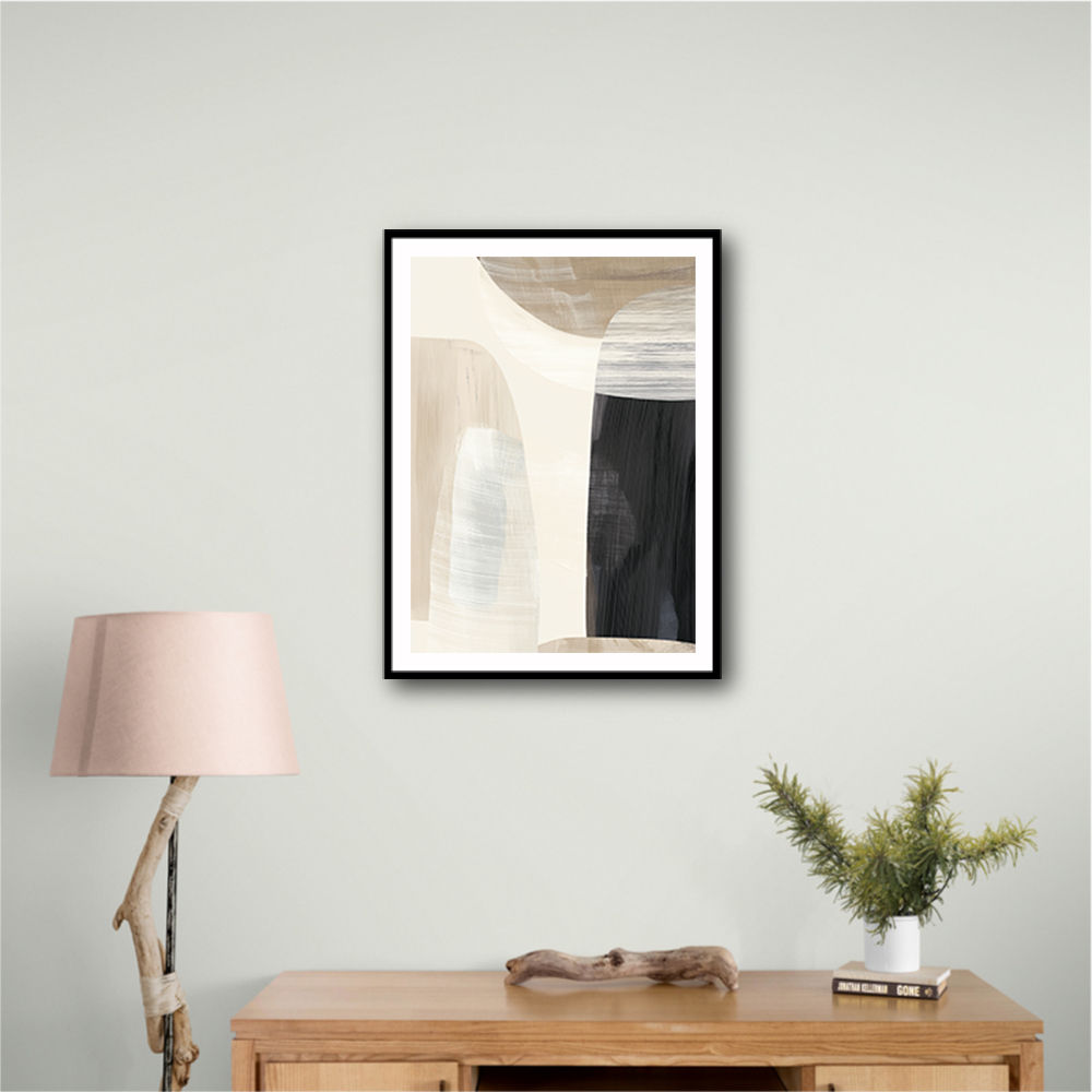 Minimalist Abstract Collage With Overlapping Organic Shapes 23