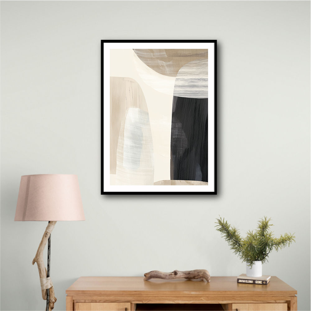 Minimalist Abstract Collage With Overlapping Organic Shapes 23