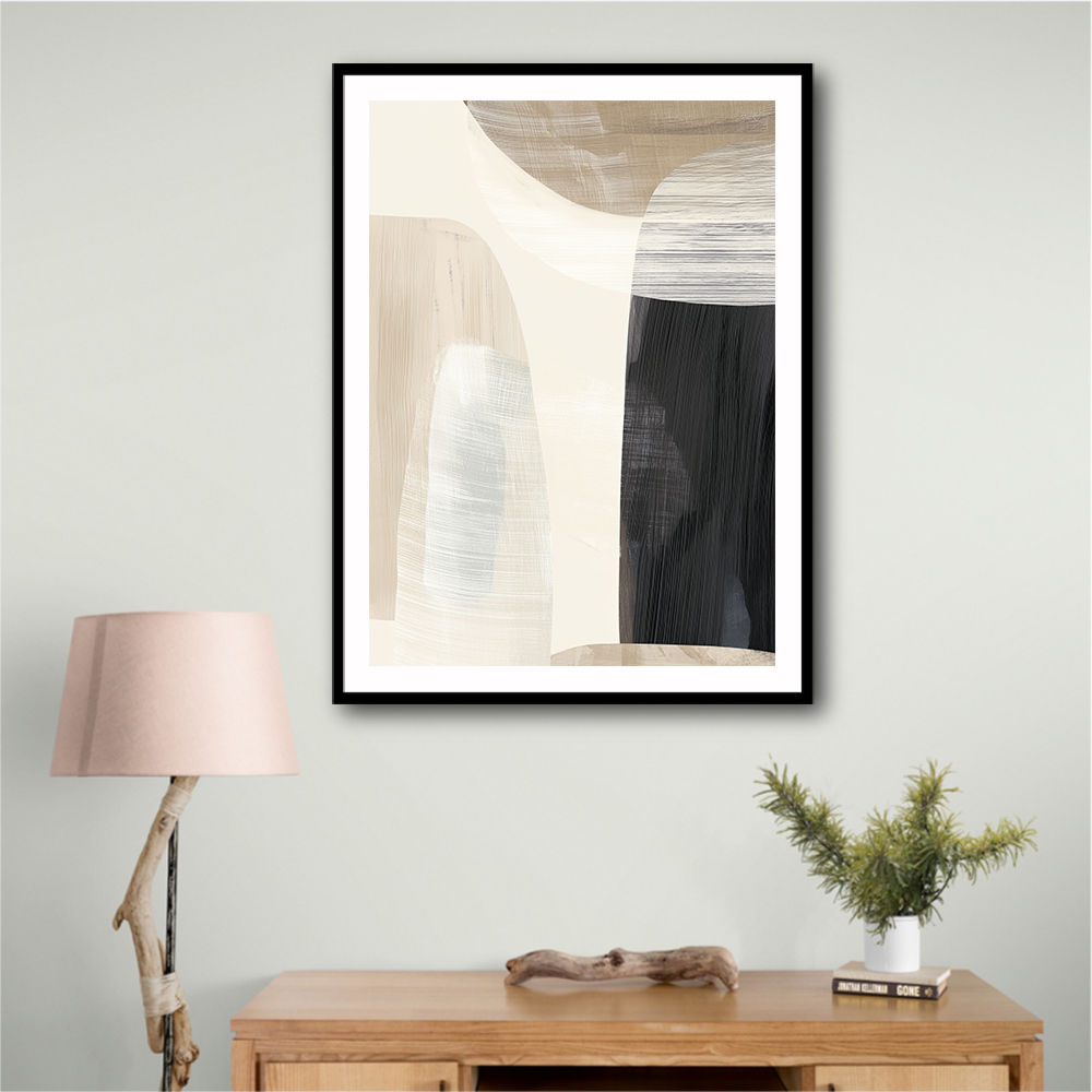 Minimalist Abstract Collage With Overlapping Organic Shapes 23