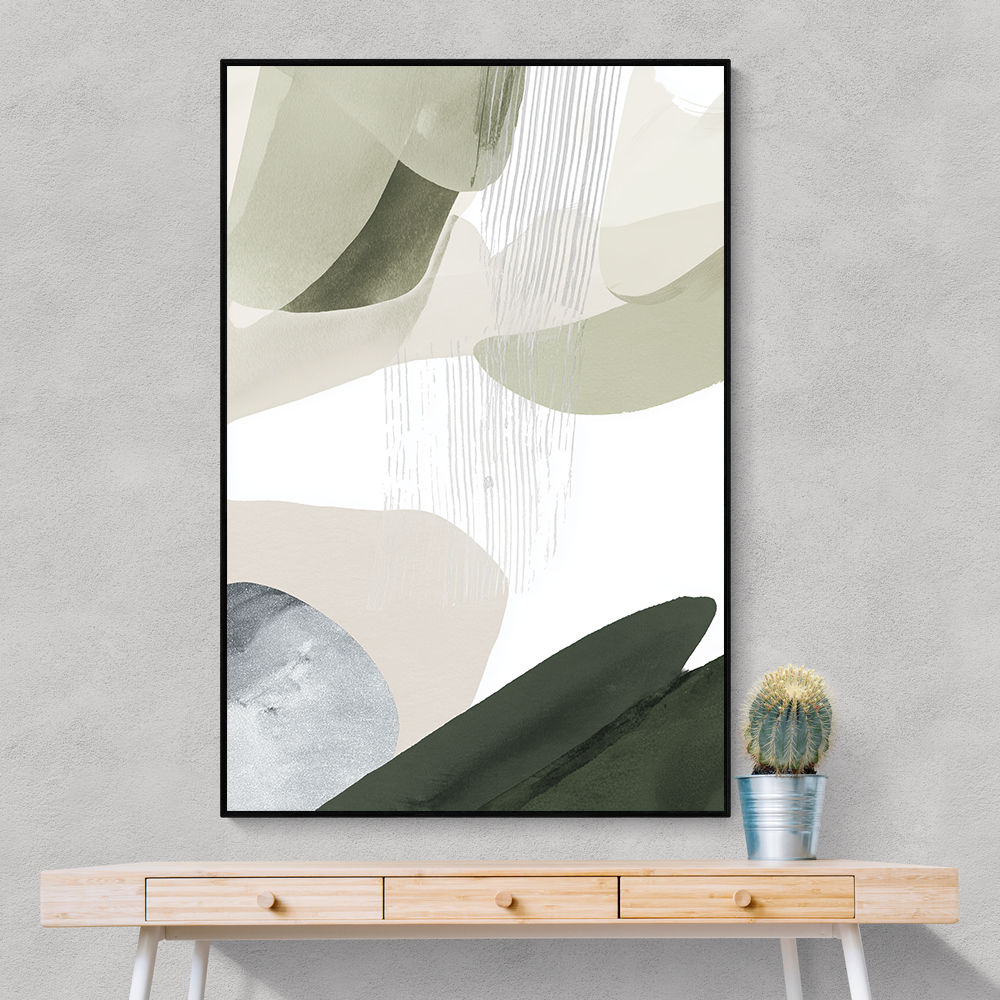 Minimalist Abstract Collage With Overlapping Organic Shapes 24
