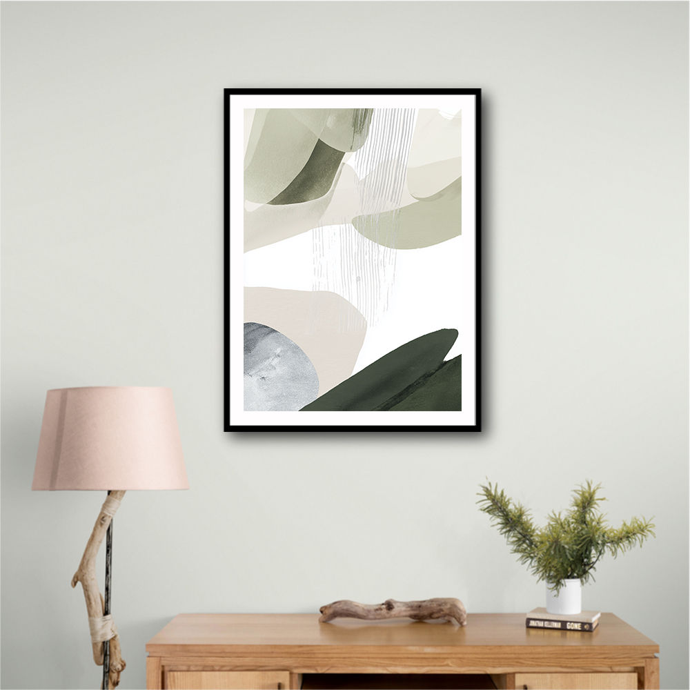 Minimalist Abstract Collage With Overlapping Organic Shapes 24