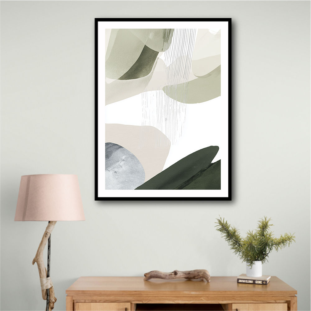 Minimalist Abstract Collage With Overlapping Organic Shapes 24