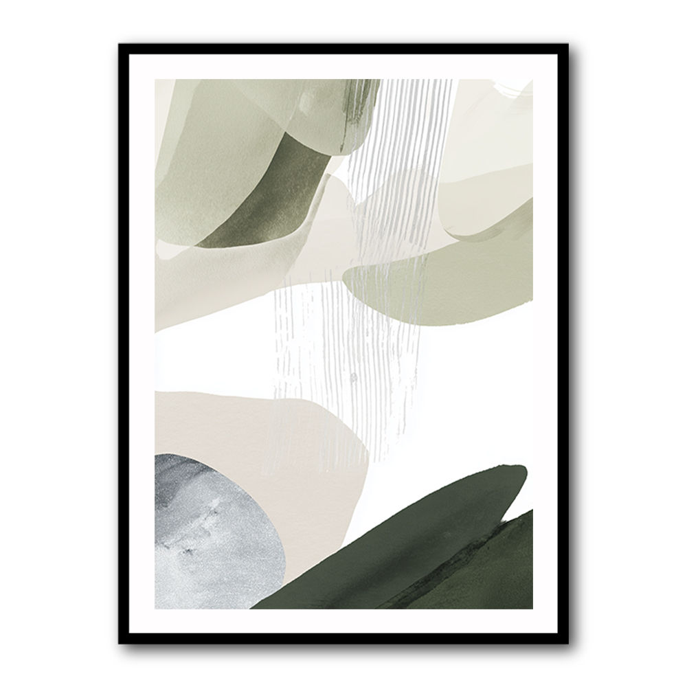 Minimalist Abstract Collage With Overlapping Organic Shapes 24