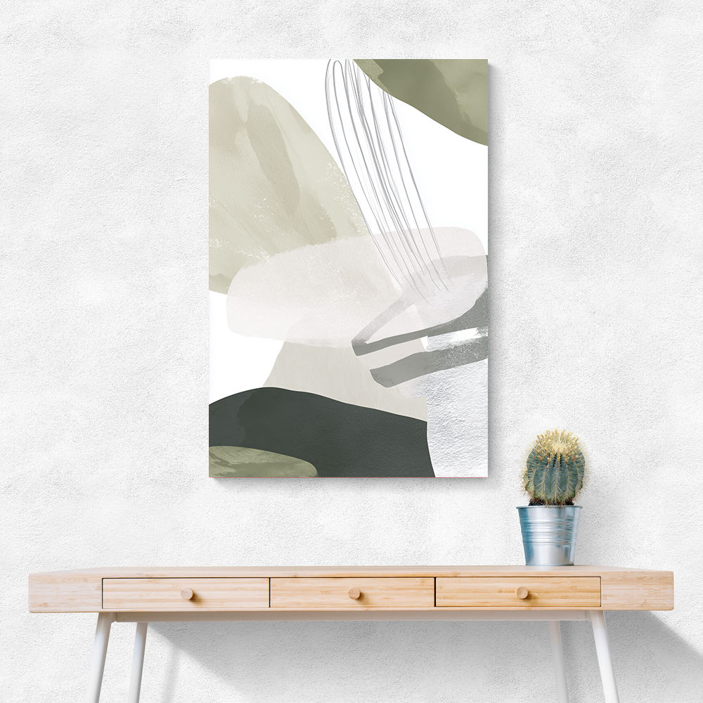 Minimalist Abstract Collage With Overlapping Organic Shapes 25