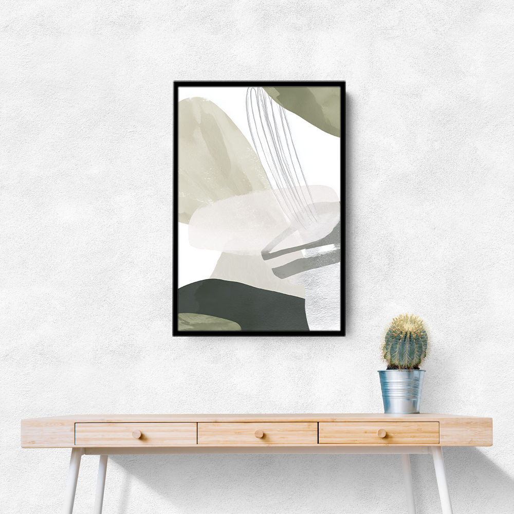 Minimalist Abstract Collage With Overlapping Organic Shapes 25