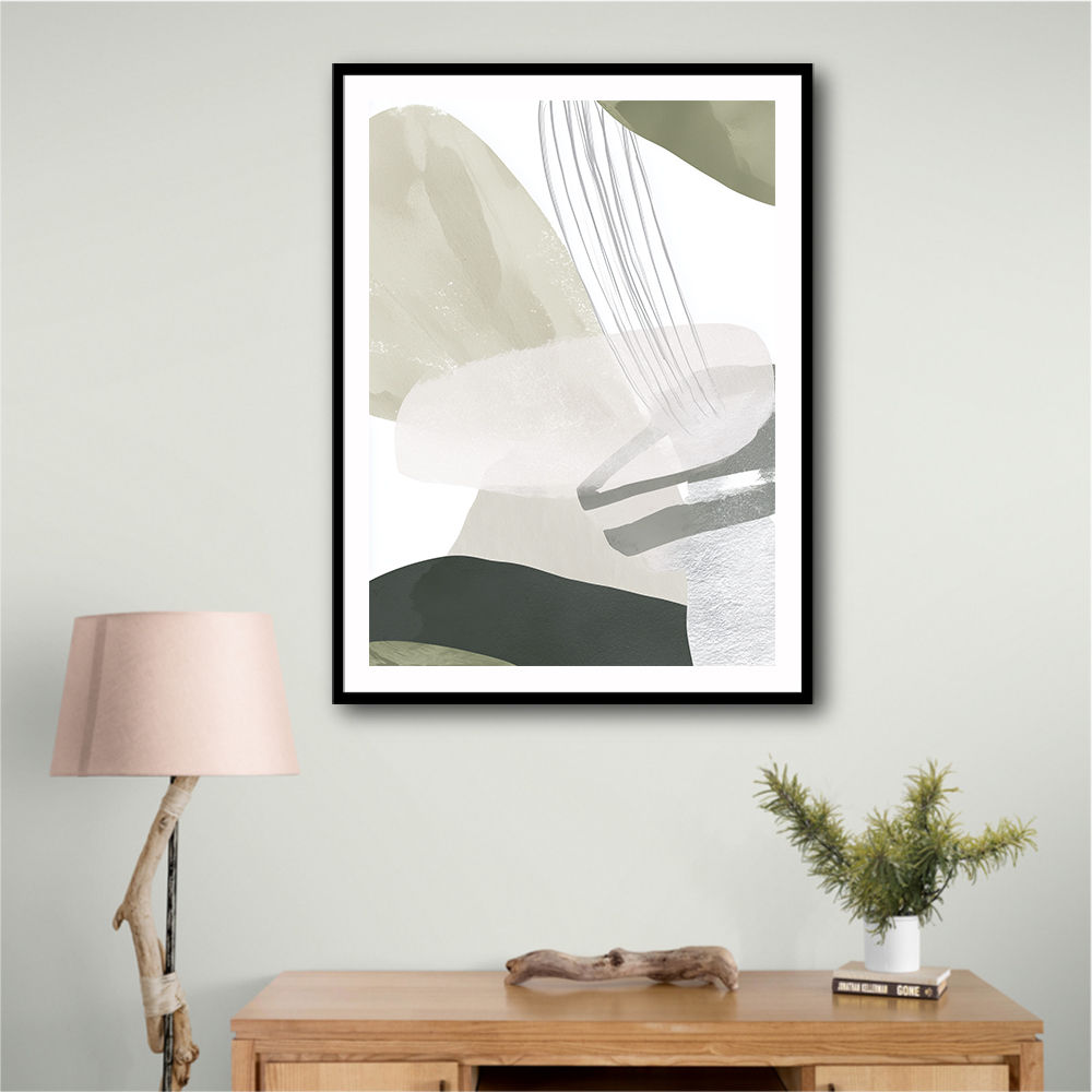 Minimalist Abstract Collage With Overlapping Organic Shapes 25