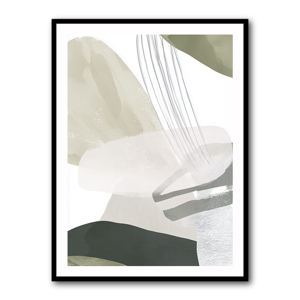 Minimalist Abstract Collage With Overlapping Organic Shapes 25