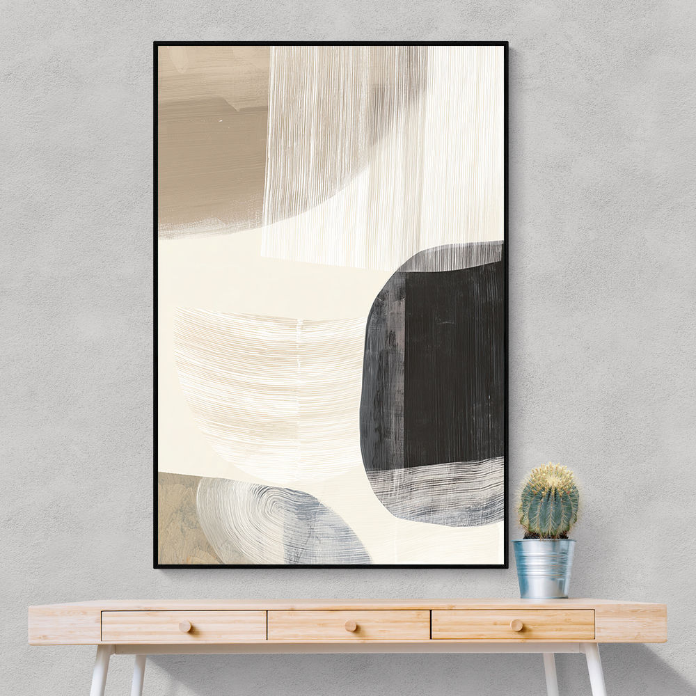 Minimalist Abstract Collage With Overlapping Organic Shapes 27