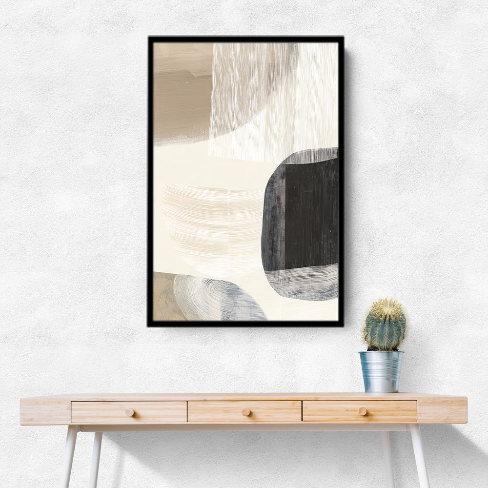 Minimalist Abstract Collage With Overlapping Organic Shapes 27
