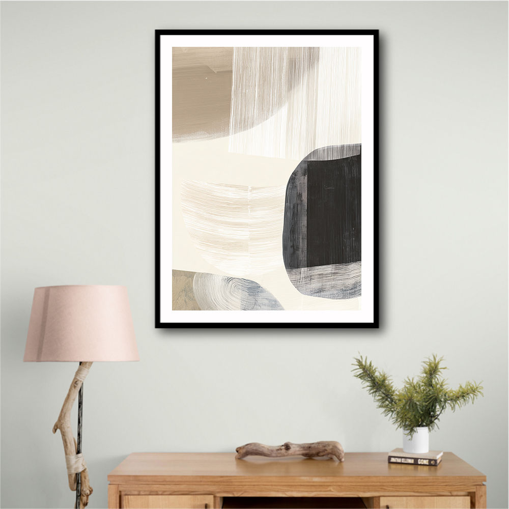 Minimalist Abstract Collage With Overlapping Organic Shapes 27
