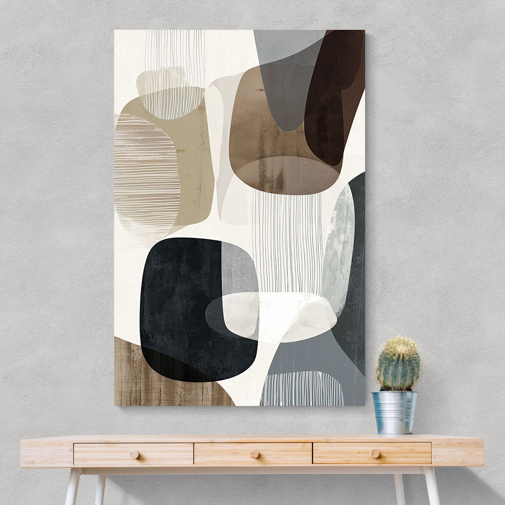 Minimalist Abstract Collage With Overlapping Organic Shapes 29 Minimalist Abstract Collage With Overlapping Organic Shapes 29