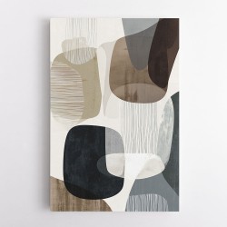 Minimalist Abstract Collage With Overlapping Organic Shapes 29