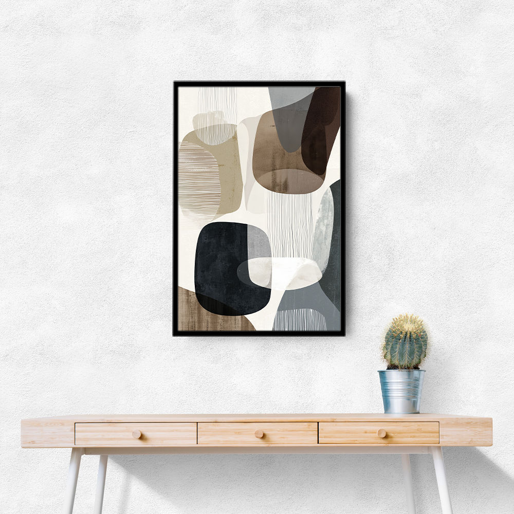 Minimalist Abstract Collage With Overlapping Organic Shapes 29 Minimalist Abstract Collage With Overlapping Organic Shapes 29