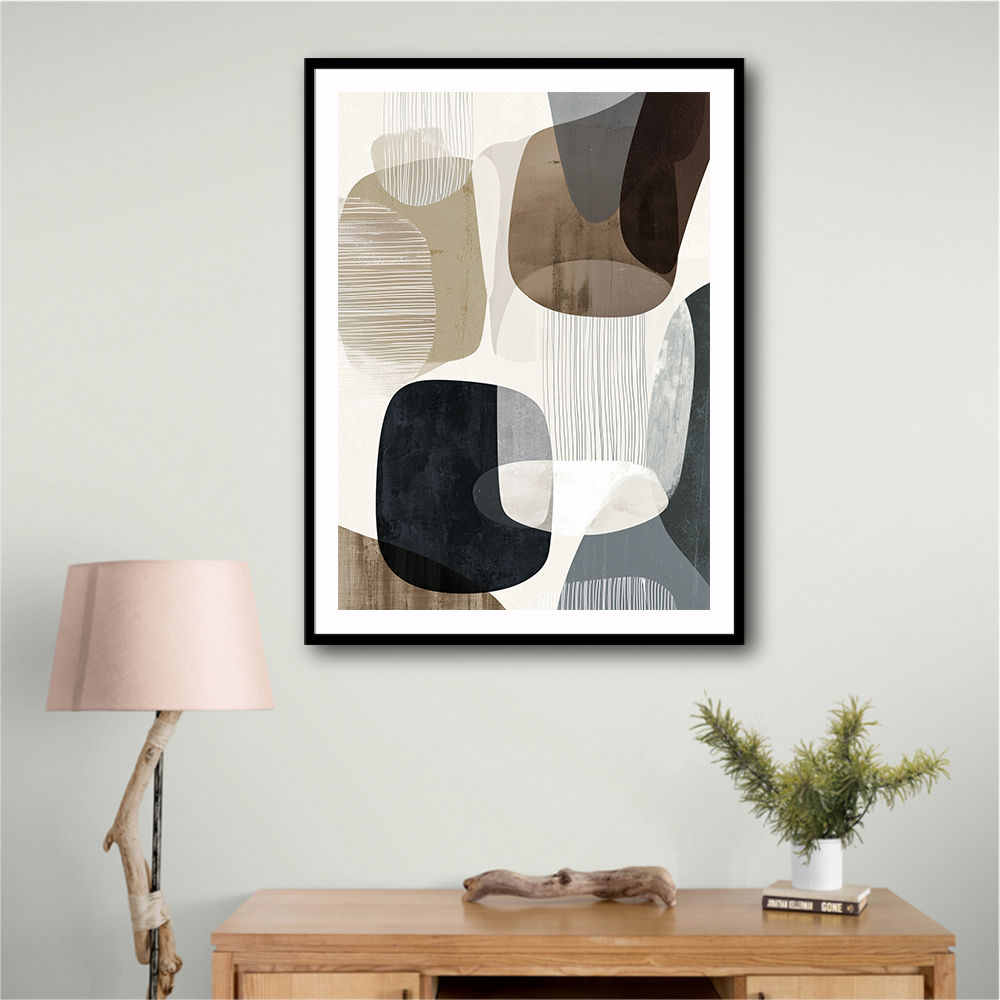 Minimalist Abstract Collage With Overlapping Organic Shapes 29 Minimalist Abstract Collage With Overlapping Organic Shapes 29