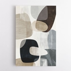 Minimalist Abstract Collage With Overlapping Organic Shapes 30