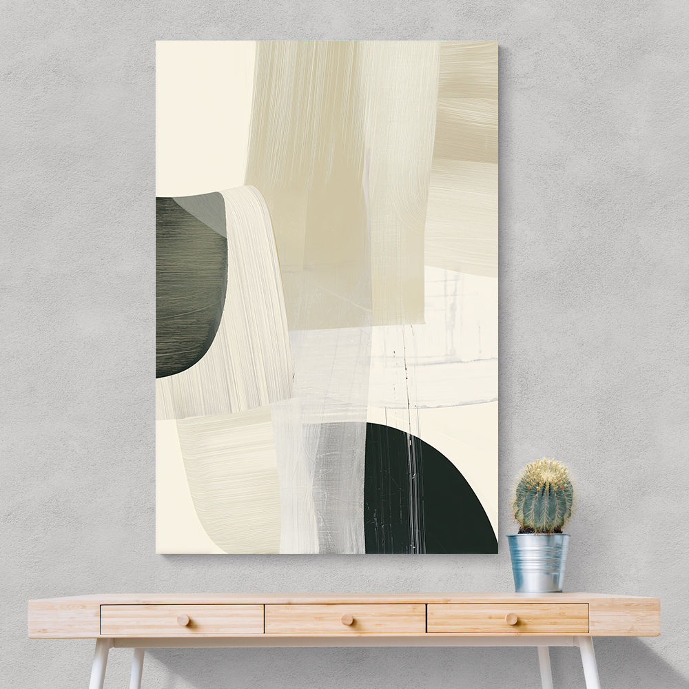 Minimalist Abstract Collage With Overlapping Organic Shapes 32
