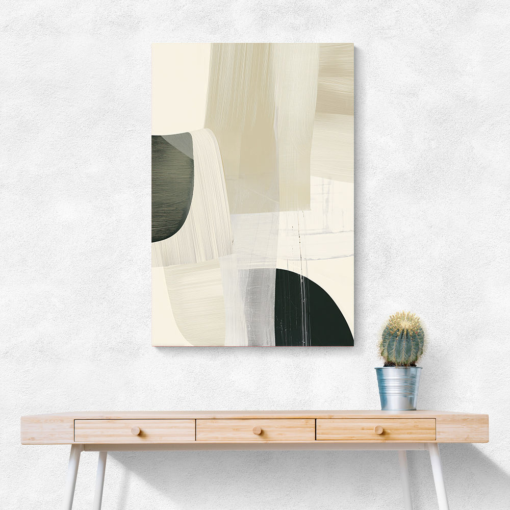Minimalist Abstract Collage With Overlapping Organic Shapes 32