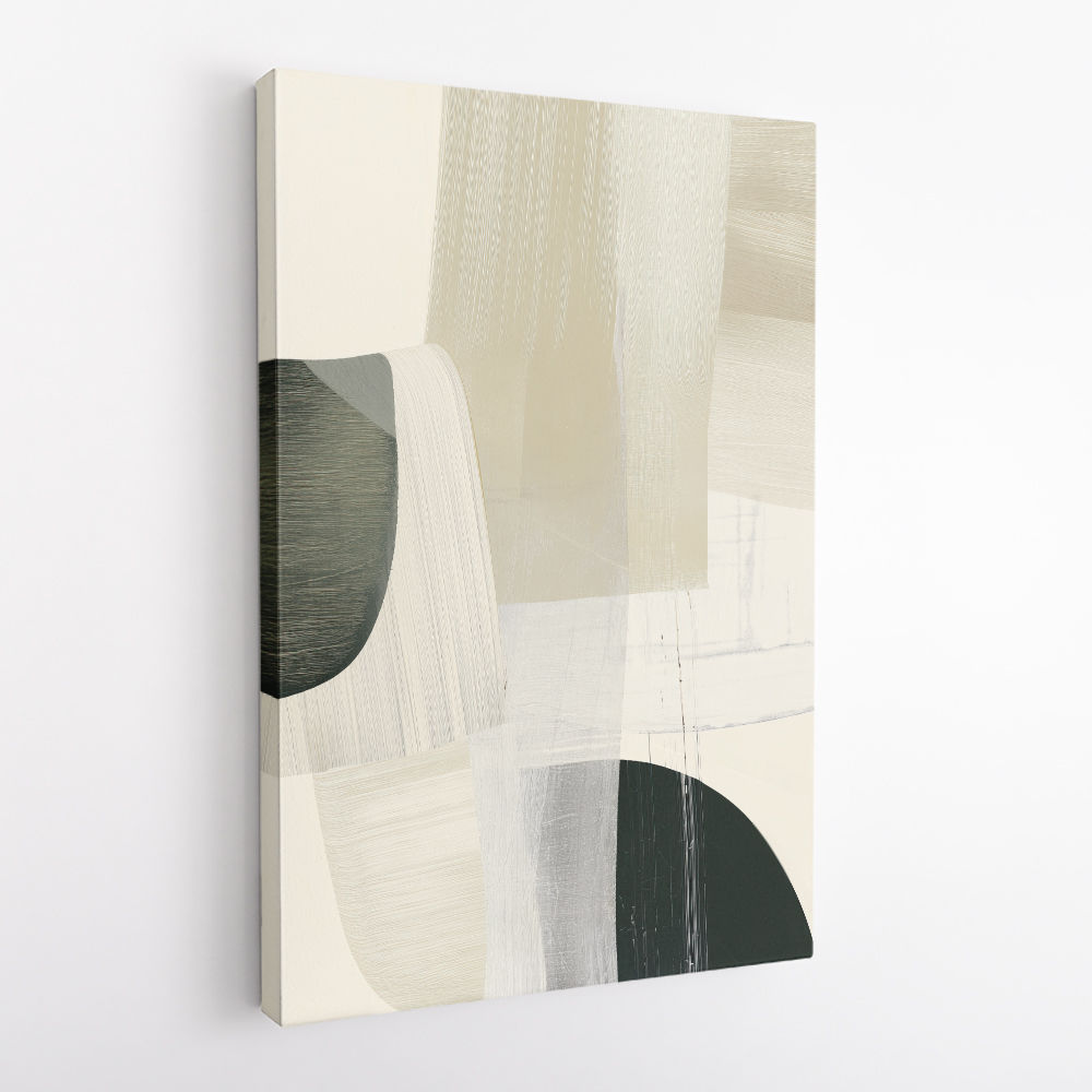 Minimalist Abstract Collage With Overlapping Organic Shapes 32