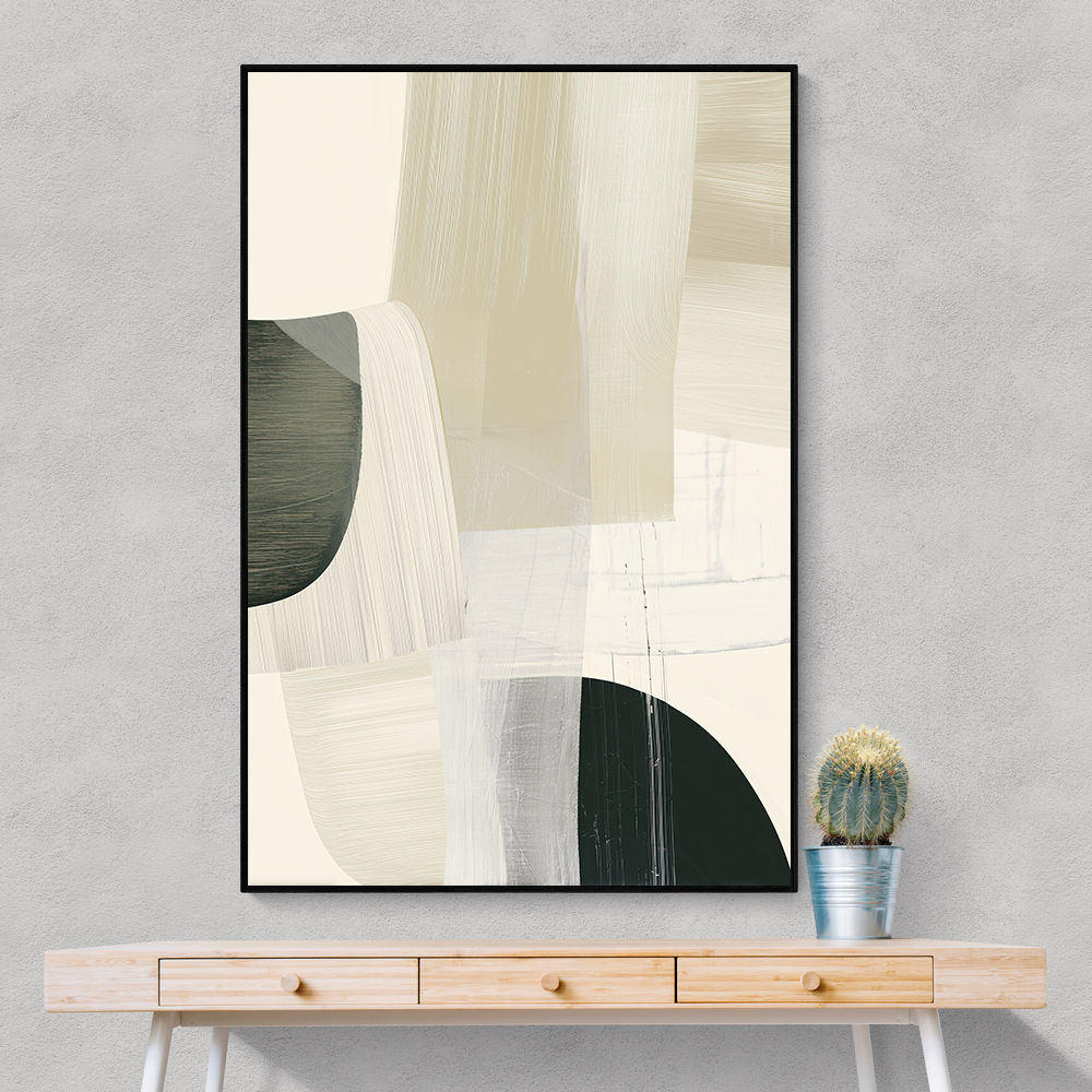 Minimalist Abstract Collage With Overlapping Organic Shapes 32