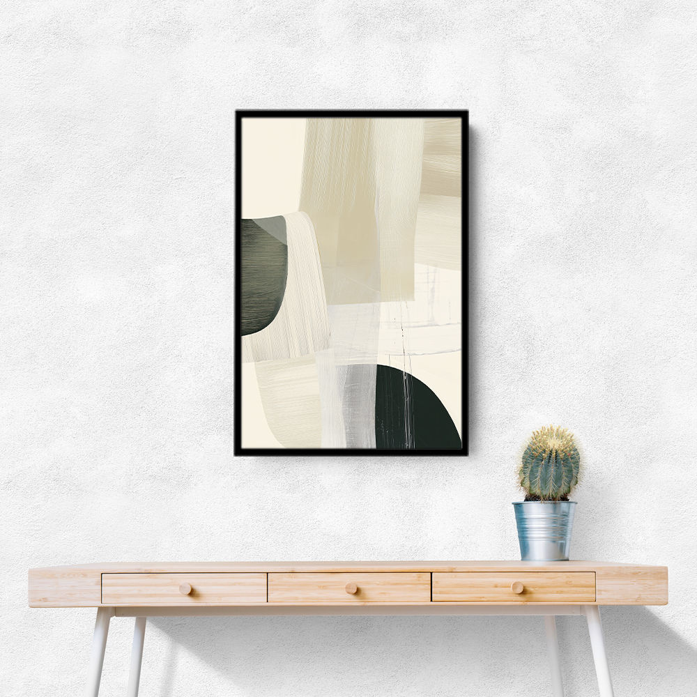 Minimalist Abstract Collage With Overlapping Organic Shapes 32