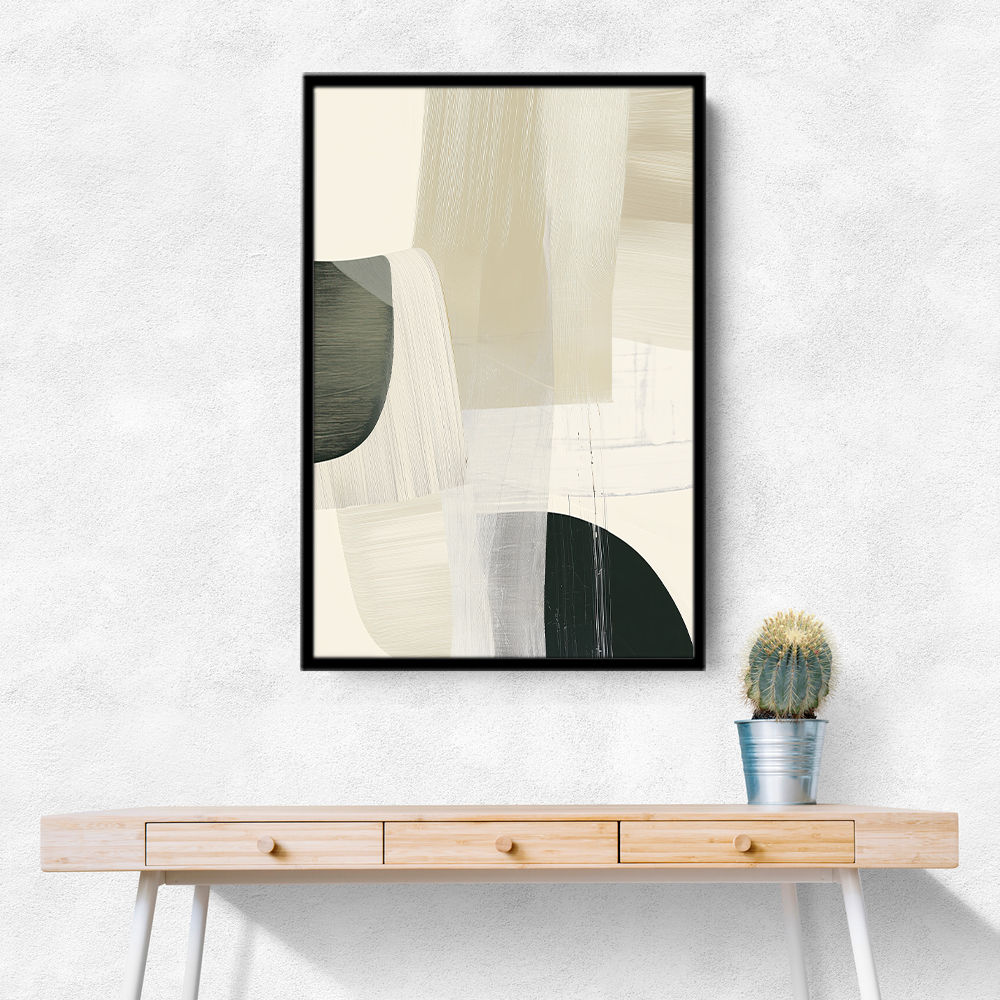 Minimalist Abstract Collage With Overlapping Organic Shapes 32
