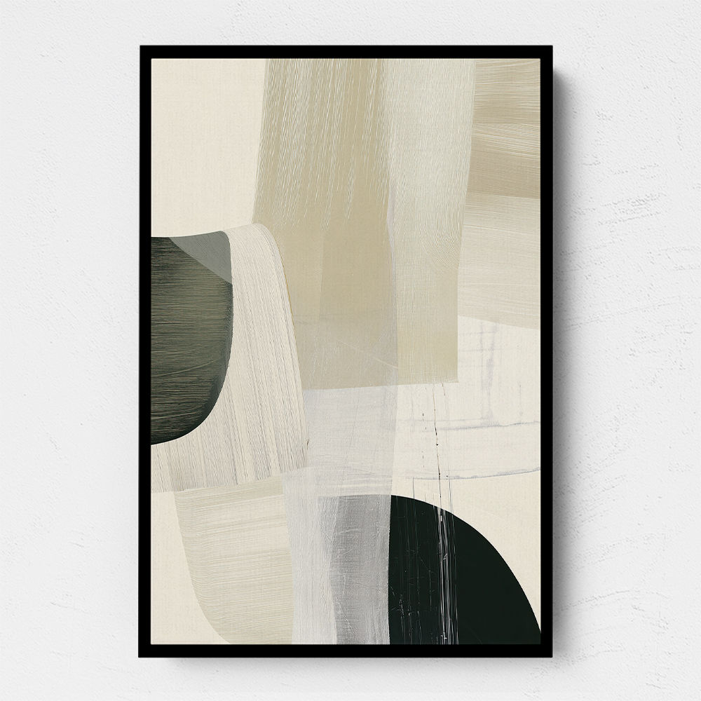 Minimalist Abstract Collage With Overlapping Organic Shapes 32
