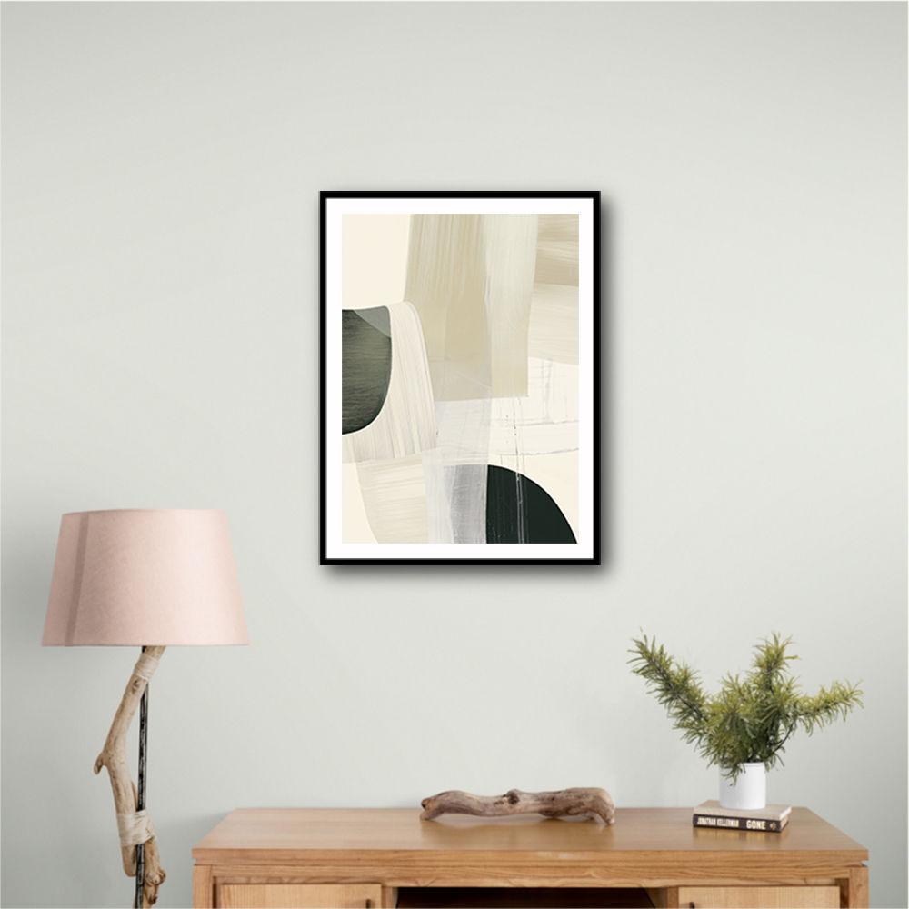 Minimalist Abstract Collage With Overlapping Organic Shapes 32