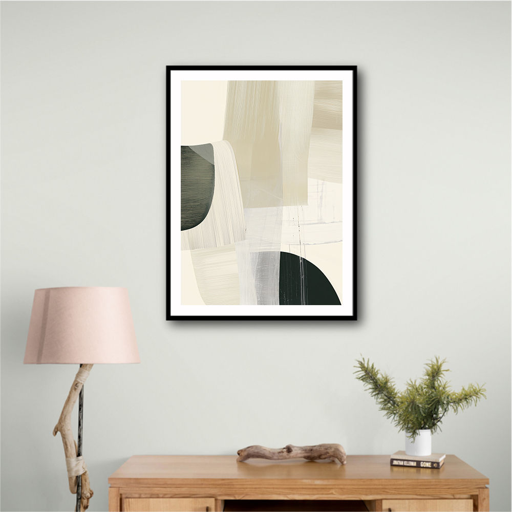 Minimalist Abstract Collage With Overlapping Organic Shapes 32