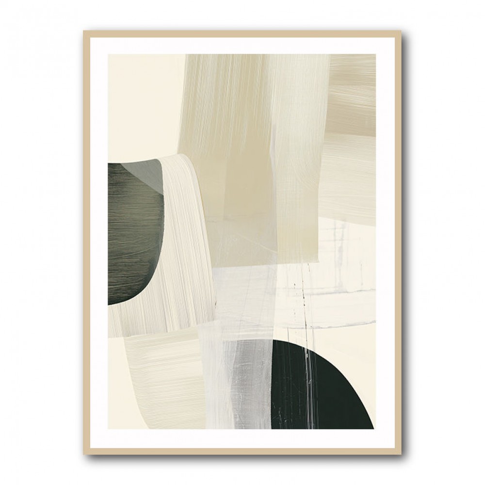 Minimalist Abstract Collage With Overlapping Organic Shapes 32